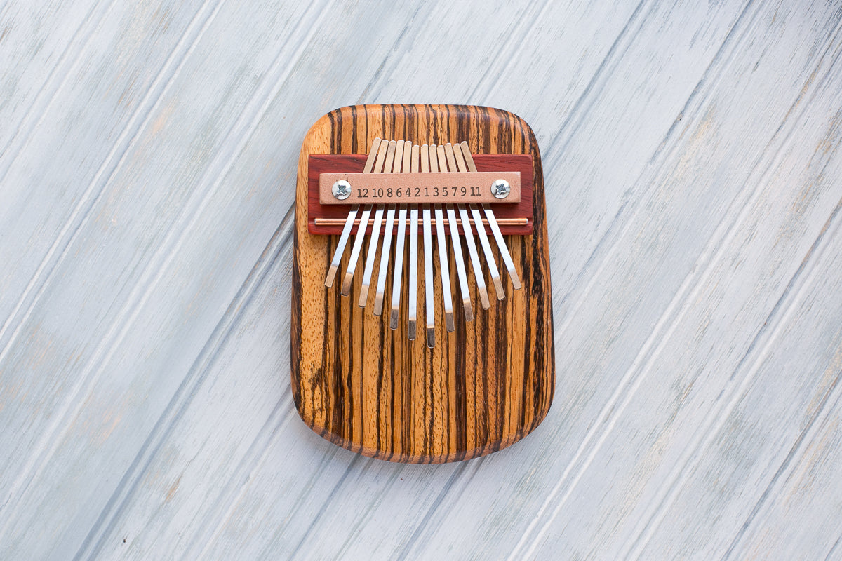 Zebrawood 12 Key Thumb Piano